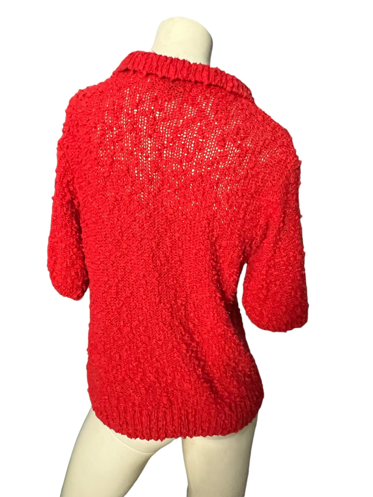 Vintage 80's red sweater top L Sea Wind