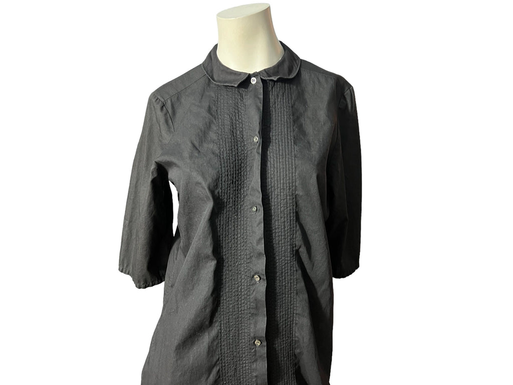 Vintage 50's black shirt dress L Carol Sue