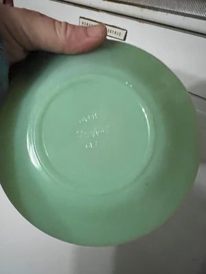 Vintage jadeite fire king cup & saucer