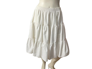 Vintage white Malco Modes petticoat skirt M