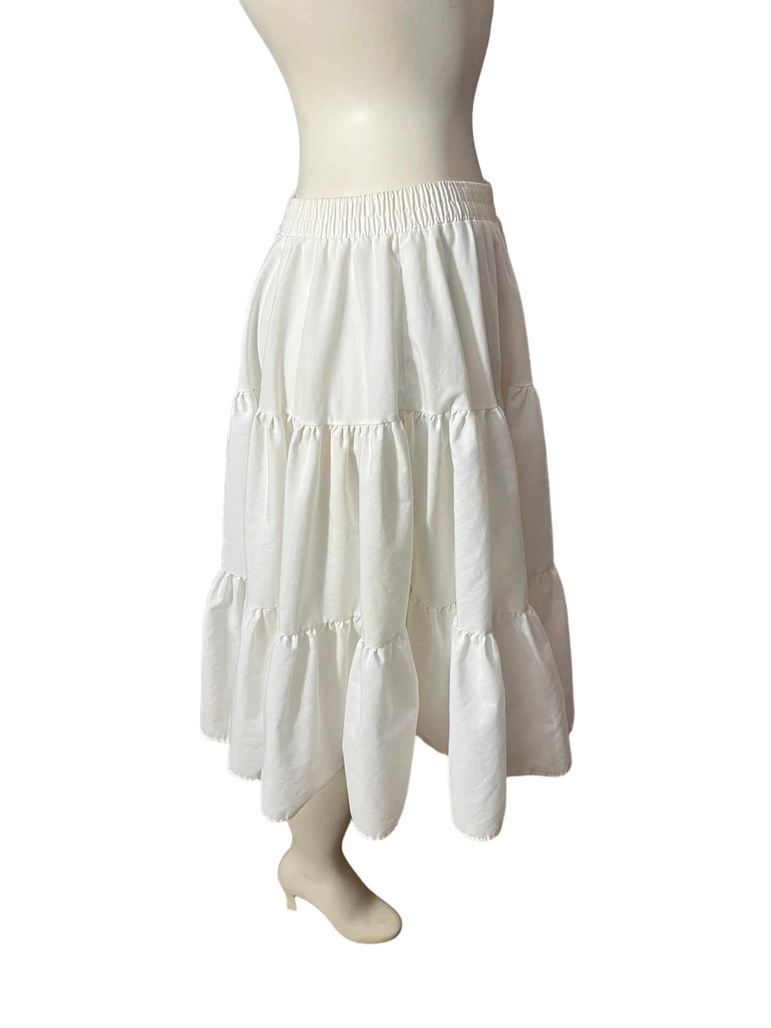 Vintage white Malco Modes petticoat skirt M