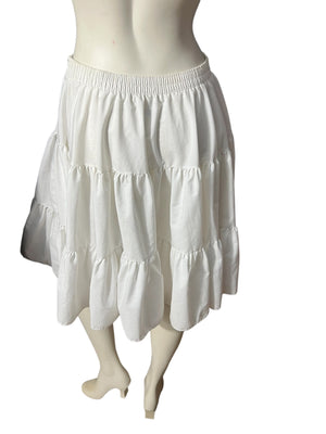 Vintage white Malco Modes petticoat skirt M