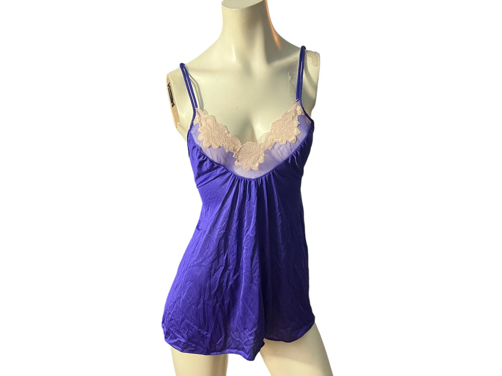 Vintage 70's purple lingerie top S Kayser