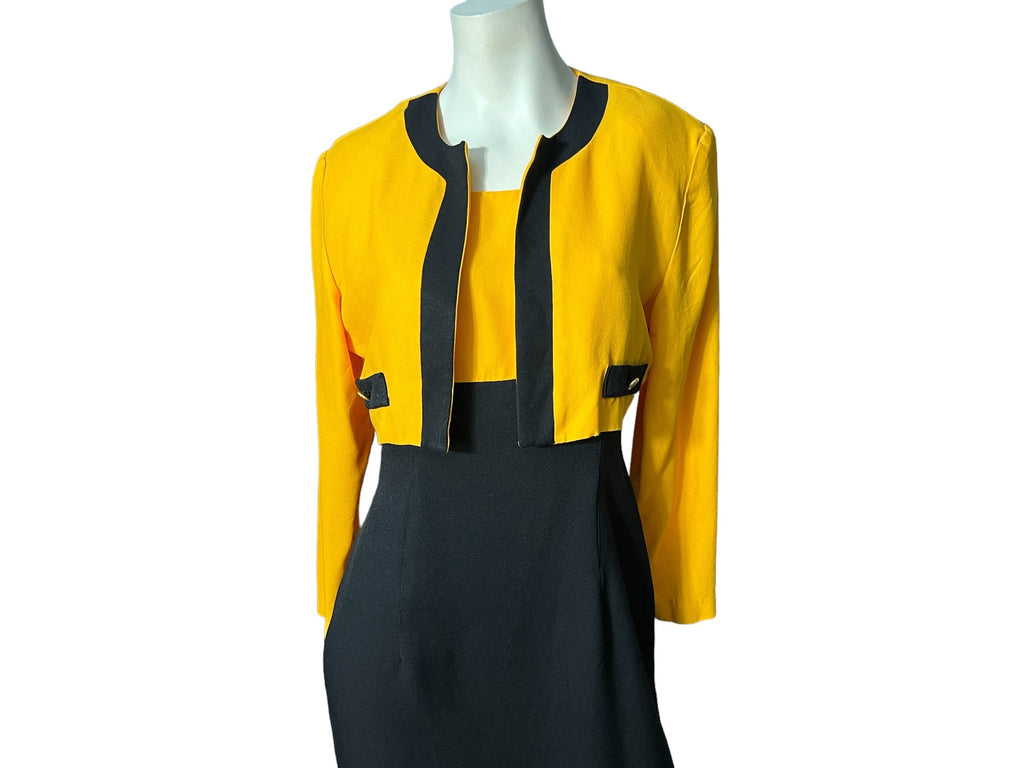 Vintage color block 80’s dress & jacket 12