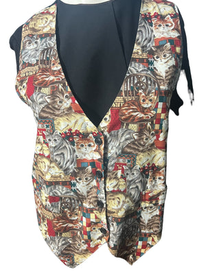 Vintage 80's cat vest M On Tour