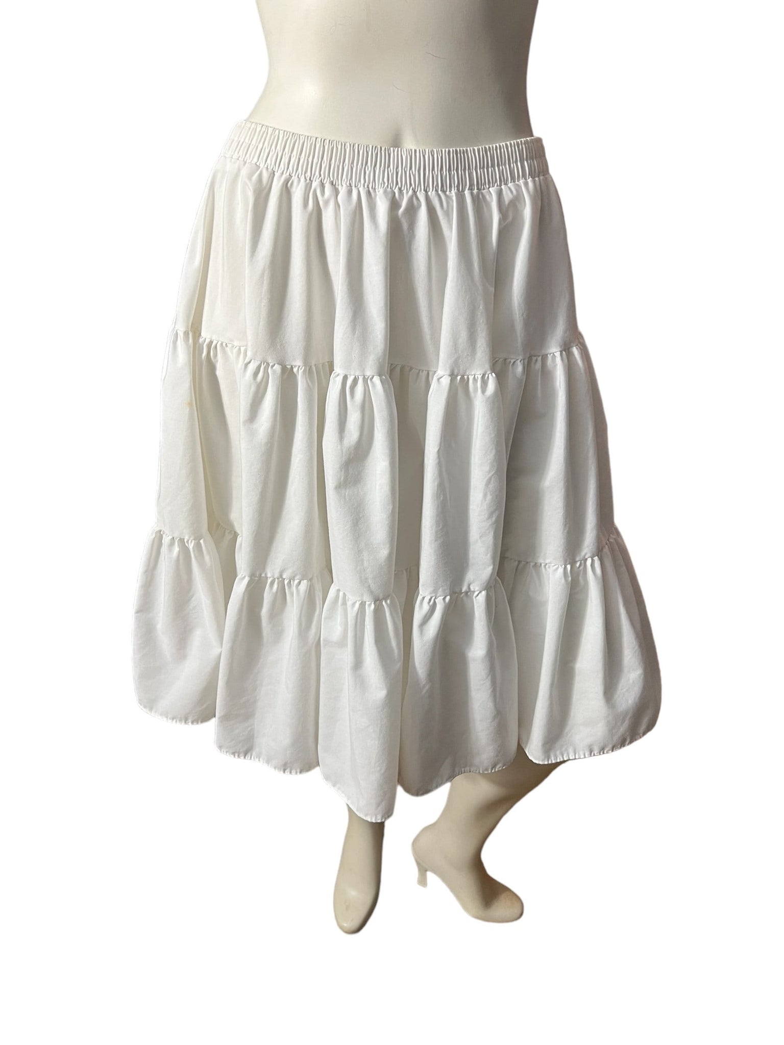 Vintage white Malco Modes petticoat skirt M