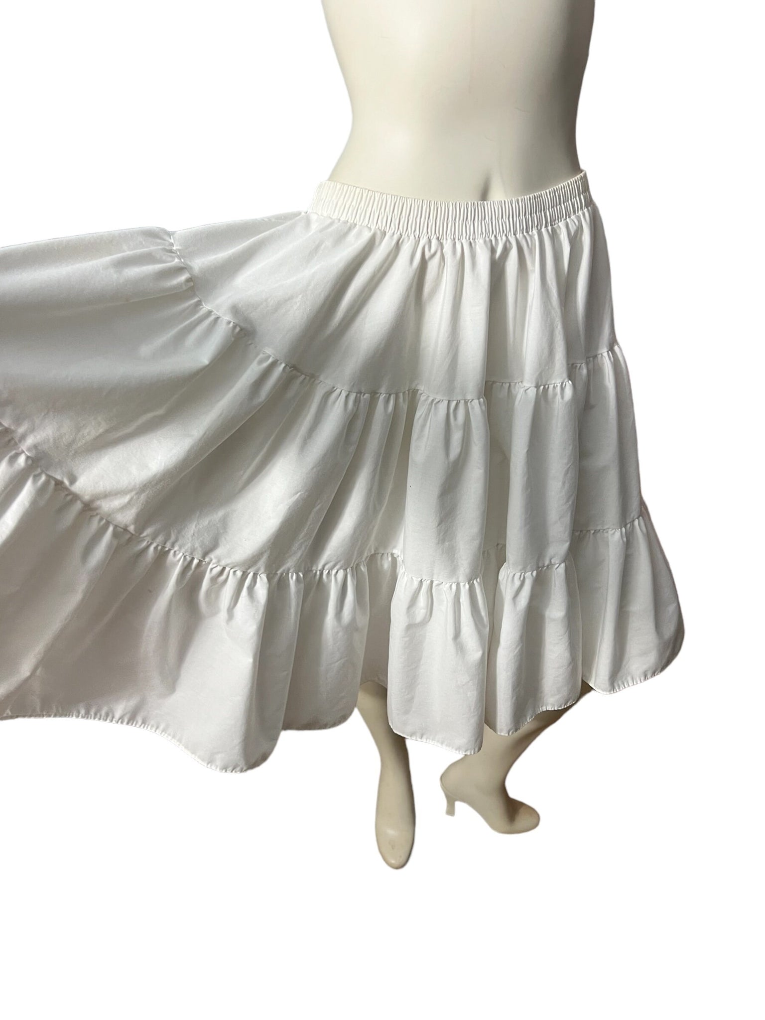 Vintage white Malco Modes petticoat skirt M