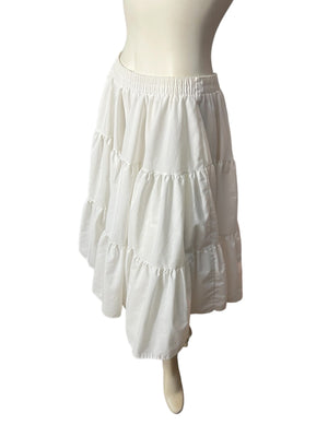 Vintage white Malco Modes petticoat skirt M