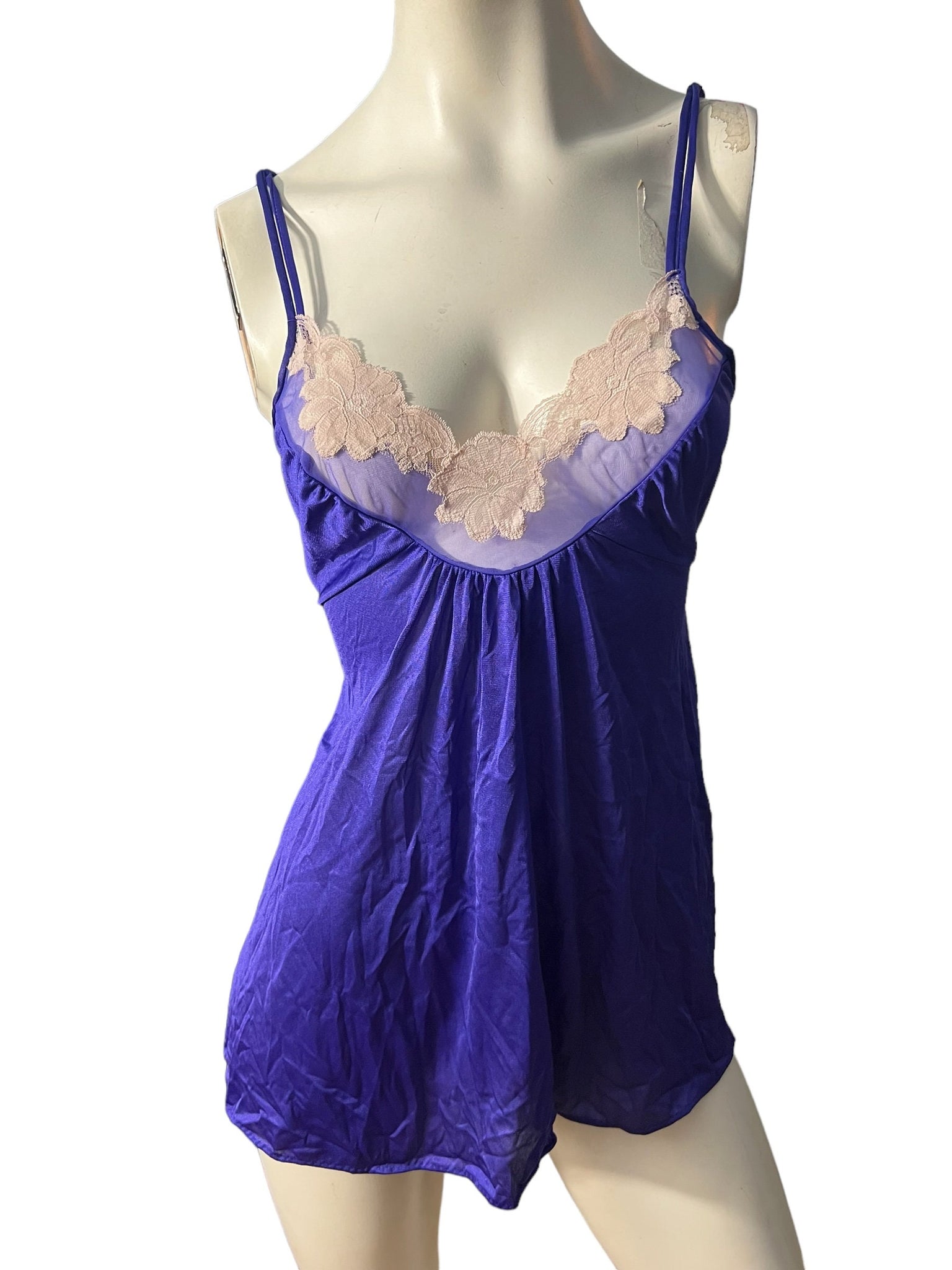 Vintage 70's purple lingerie top S Kayser