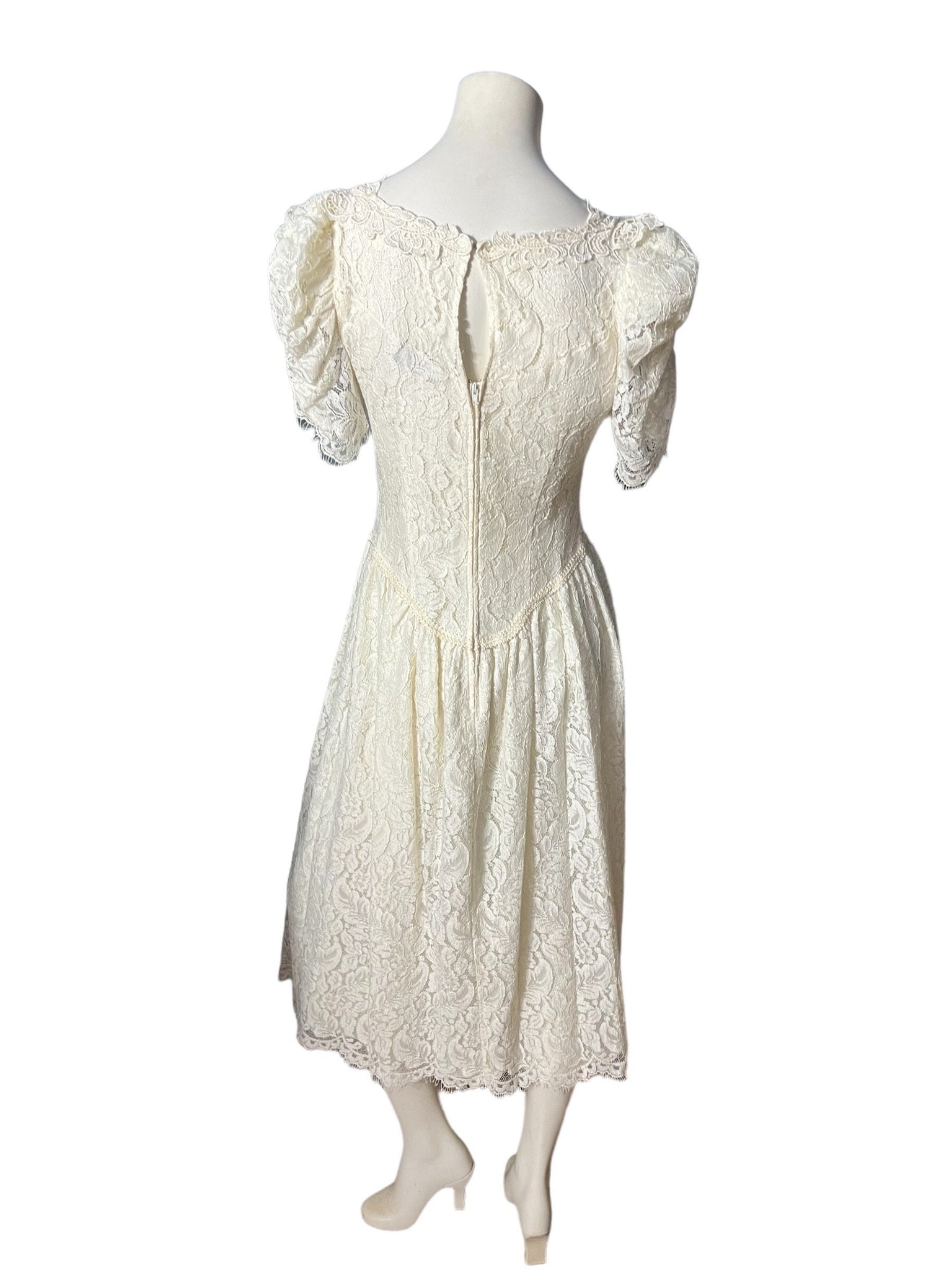 Vintage white lace drop waist dress 5/6 Cachet