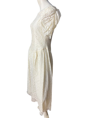 Vintage white lace drop waist dress 5/6 Cachet