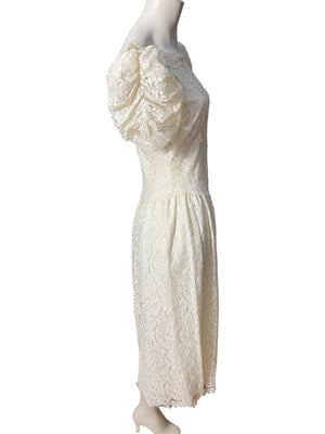 Vintage white lace drop waist dress 5/6 Cachet