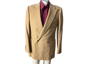 Vintage men's tan suit jacket Dimitri 38 L