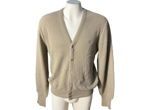 Vintage 80's Grand Slam brown cardigan sweater L