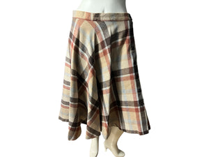 Vintage 70’s wool plaid skirt L