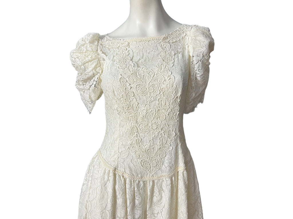 Vintage white lace drop waist dress 5/6 Cachet