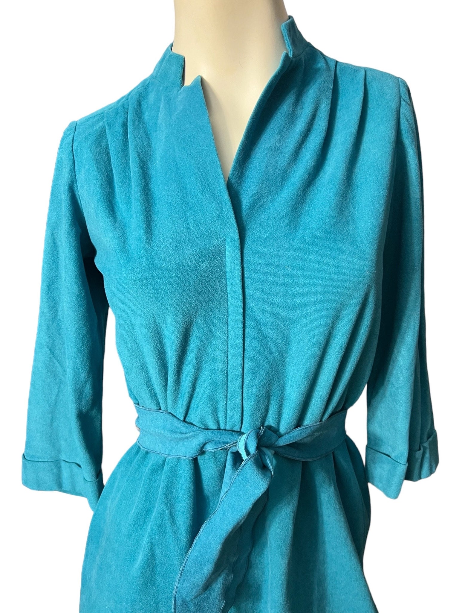 Vintage 80's turquoise dress M Leslie Fay