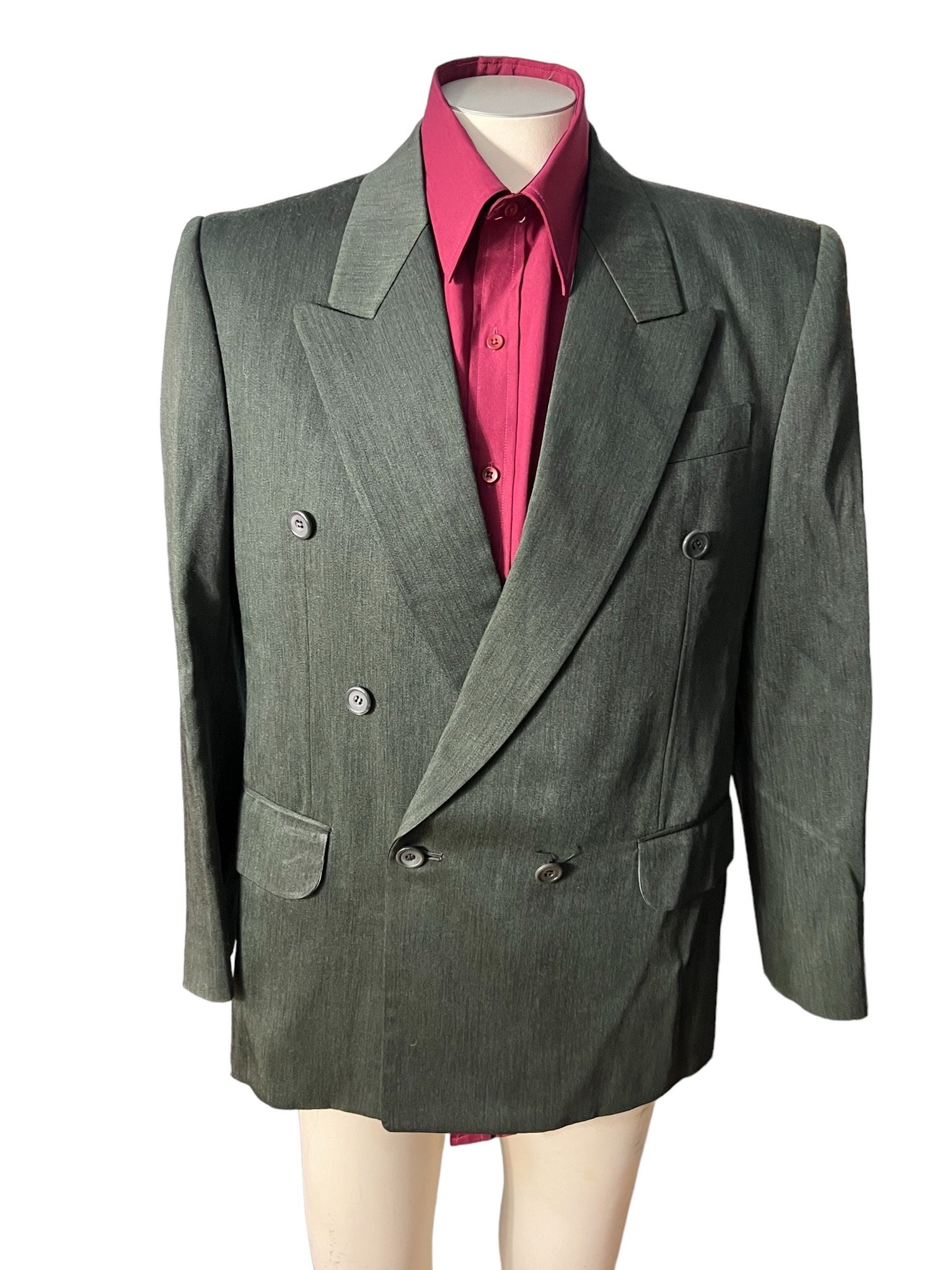 Vintage 80's green suit jacket 42