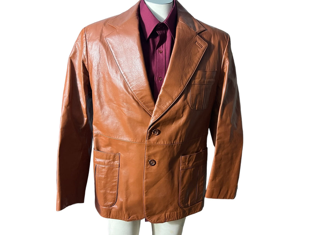 Vintage 70's leather suit jacket 42 McGregor