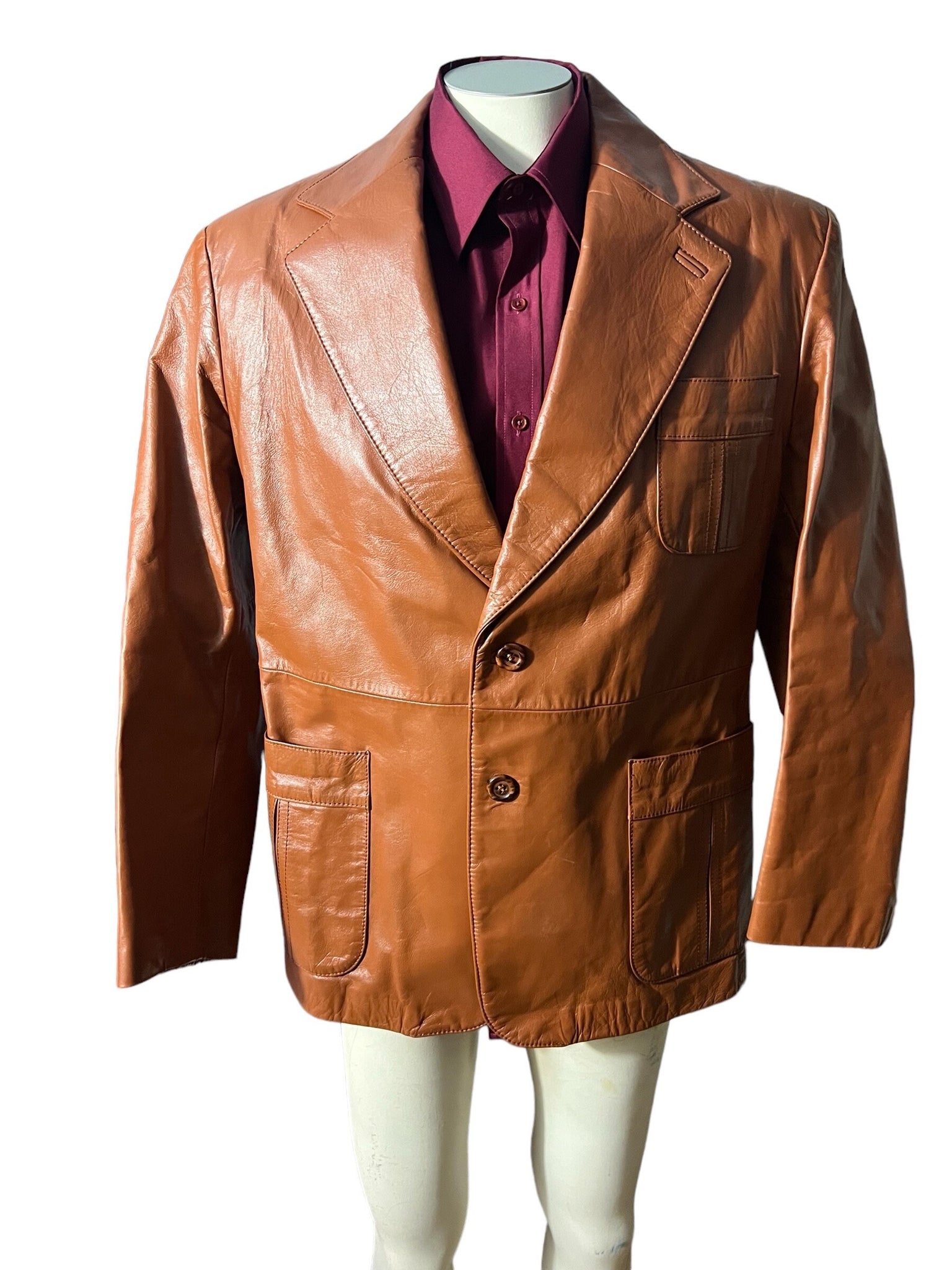 Vintage 70's leather suit jacket 42 McGregor