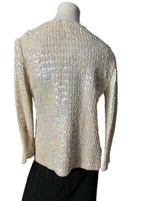 Vintage pastel sequin jacket M