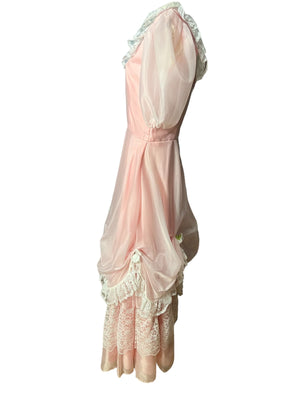 Vintage 80’s pink prom dress M L