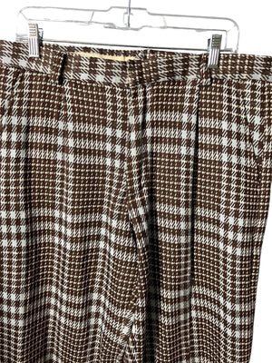 Vintage 70's men's plaid pants 36 x 30
