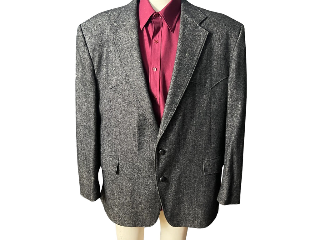 Vintage gray western suit jacket 48 R