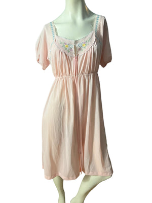 Vintage 60's pink nightgown M Gossard Artemis