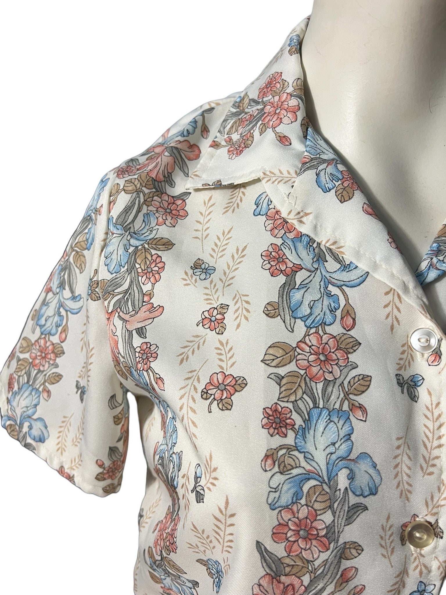 Vintage 70's floral top M caper-mates