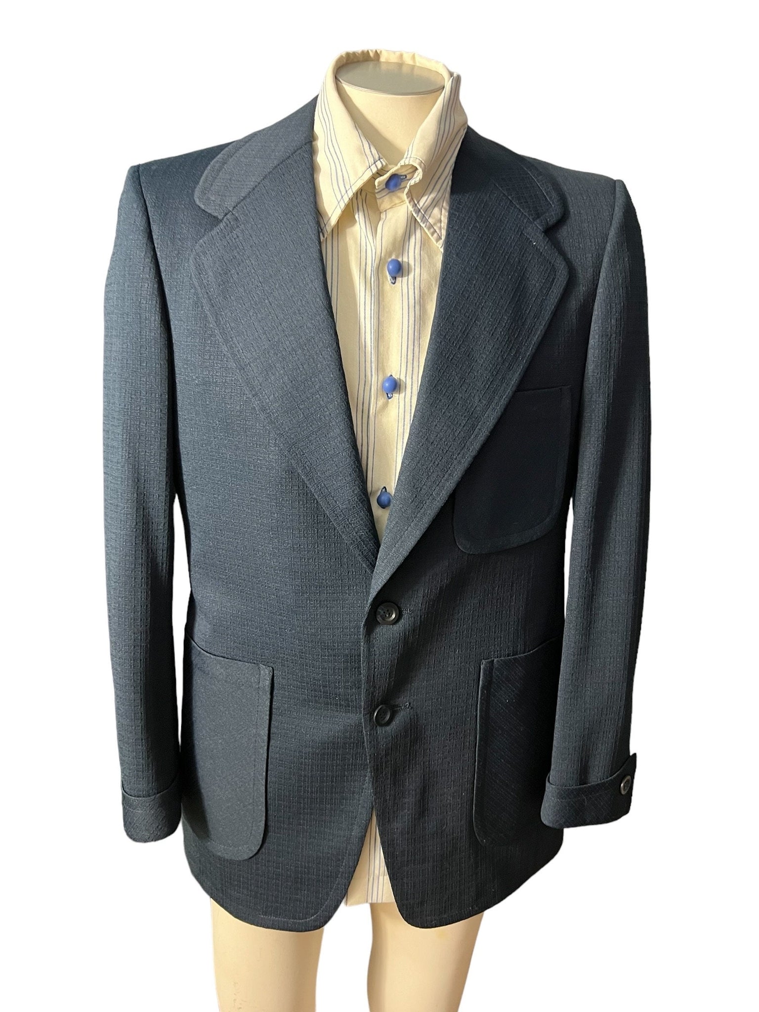 vintage 70’s blue suit jacket 40 R