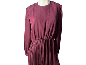 Vintage 80's maroon dress 12 Victoria Morgan