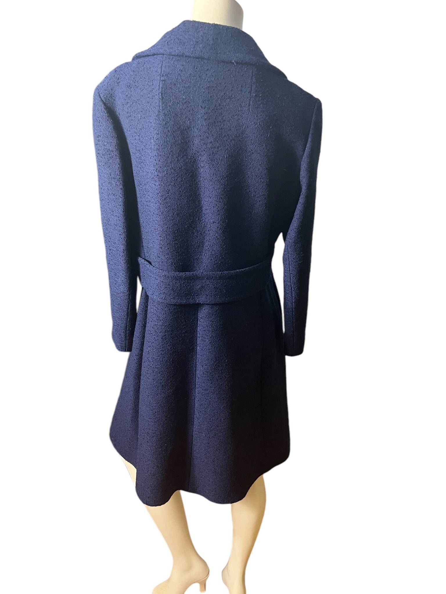 Vintage 60’s blue wool long coat M