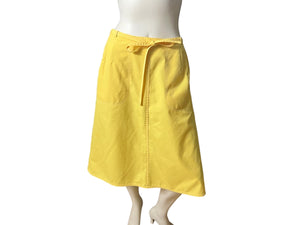 Vintage yellow Koret wrap skirt M