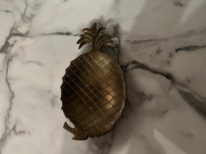 Vintage brass pineapple dish