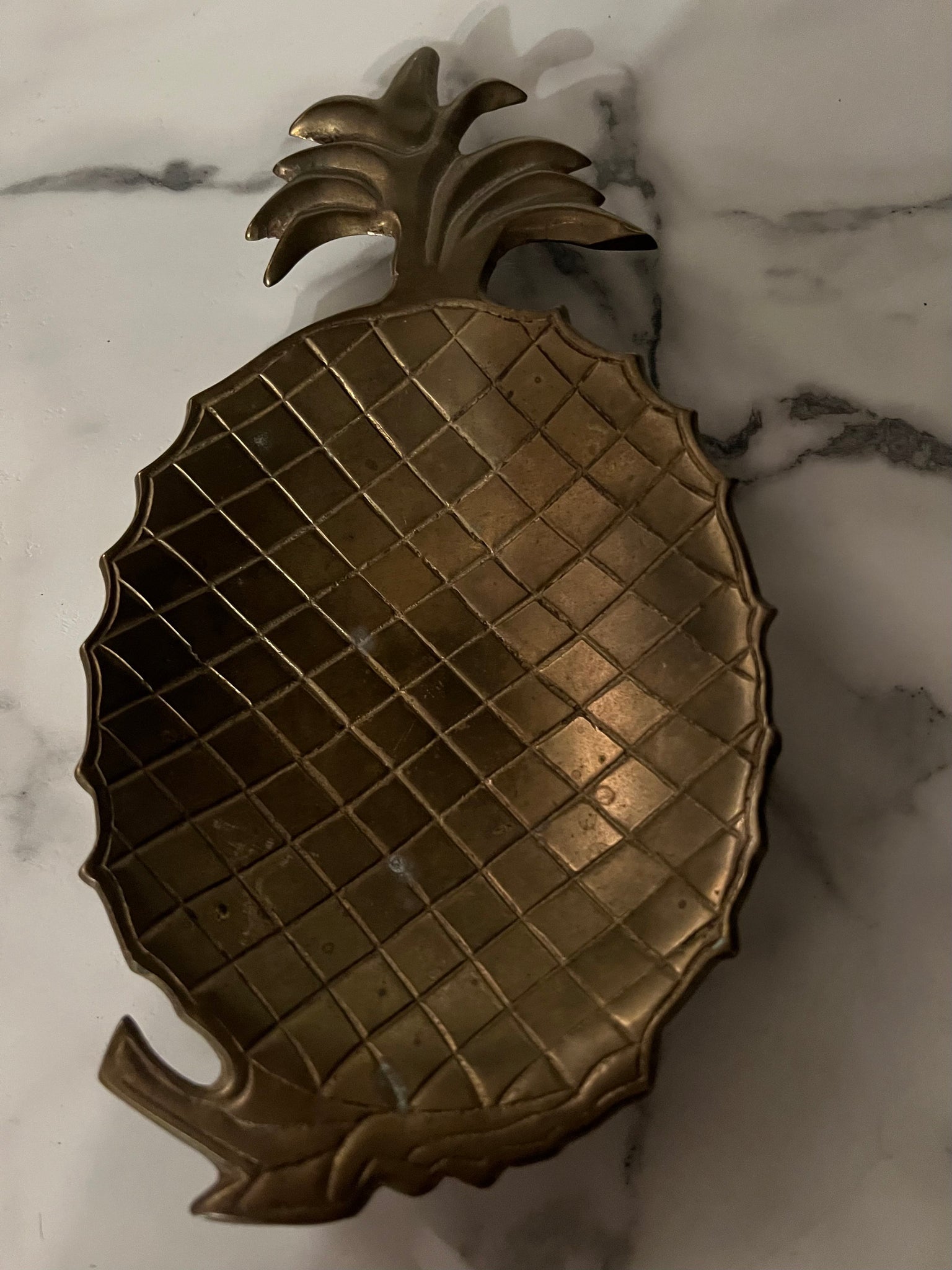 Vintage brass pineapple dish