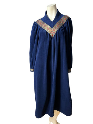 Vintage blue Vanity Fair robe L