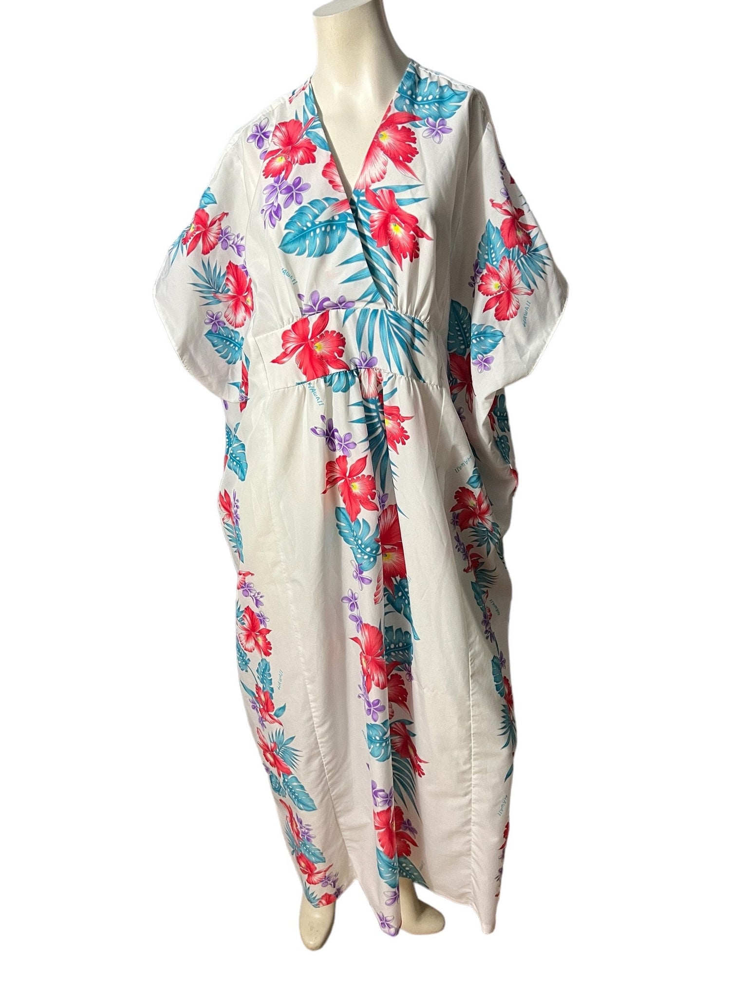 Vintage Hawaiian caftan dress Kalena Fashions