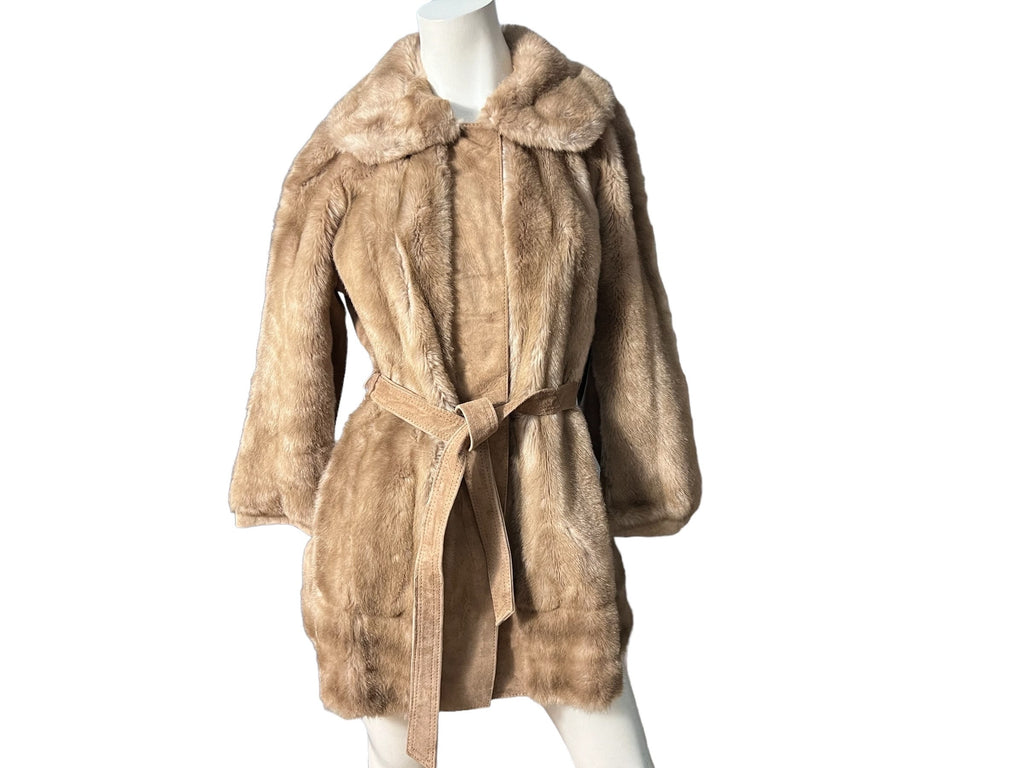 Vintage faux fur Lilli Ann coat M L