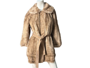 Vintage faux fur Lilli Ann coat M L