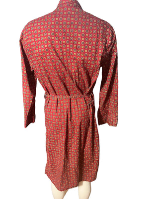 Vintage 60's men's red robe L Pennleigh