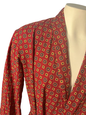 Vintage 60's men's red robe L Pennleigh