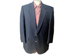 Vintage blue 70's suit jacket 44 R