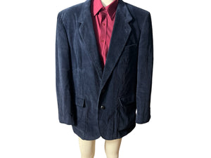 Vintage blue corduroy suit jacket 46 R