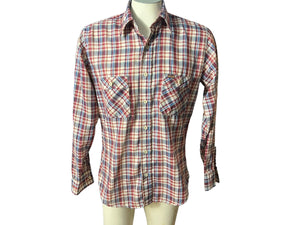 Vintage 70's plaid Wrangler shirt M