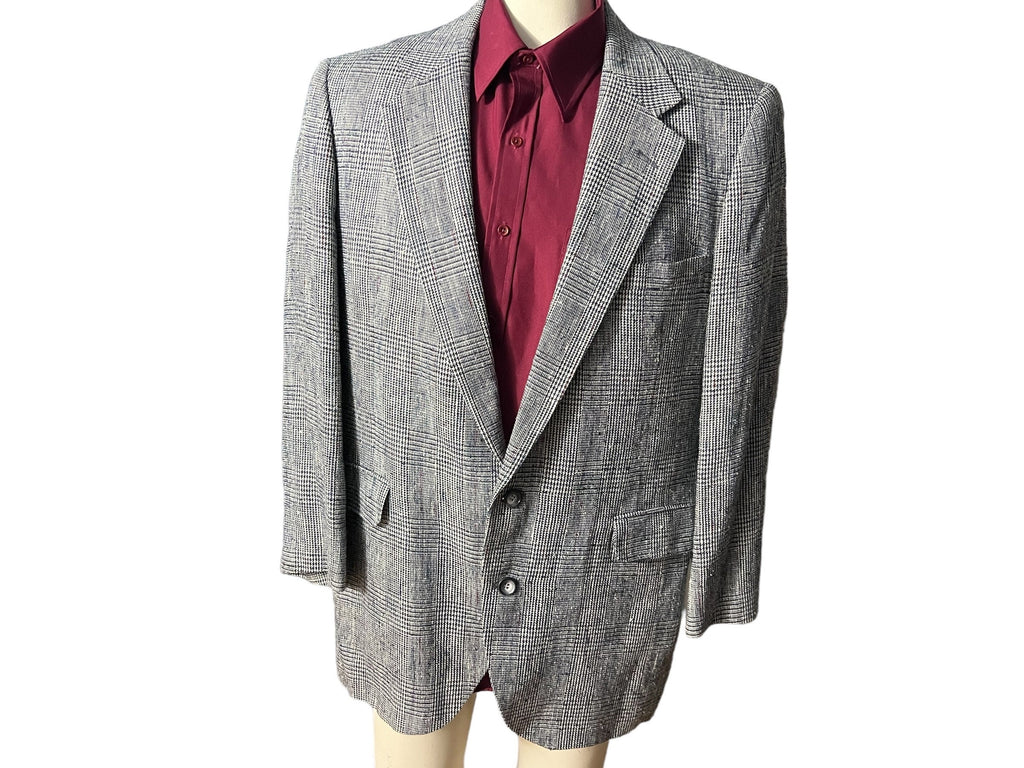 Vintage men's plaid suit jacket 44 Banker's Hall