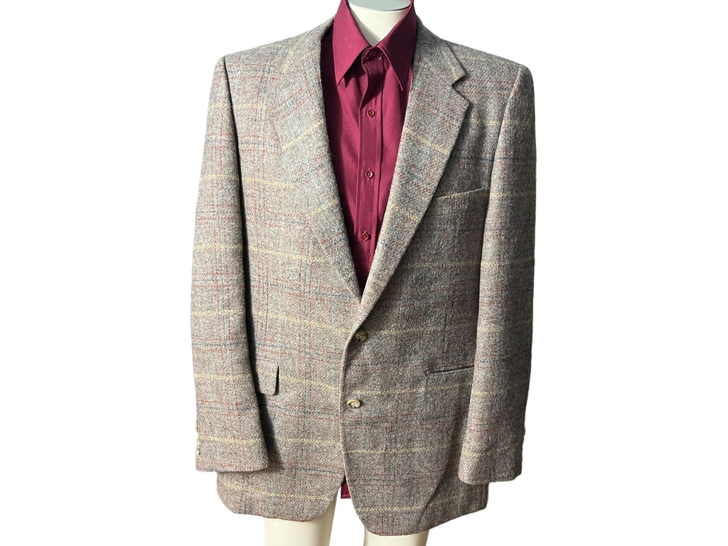 Vintage Neiman Marcus plaid suit jacket 44