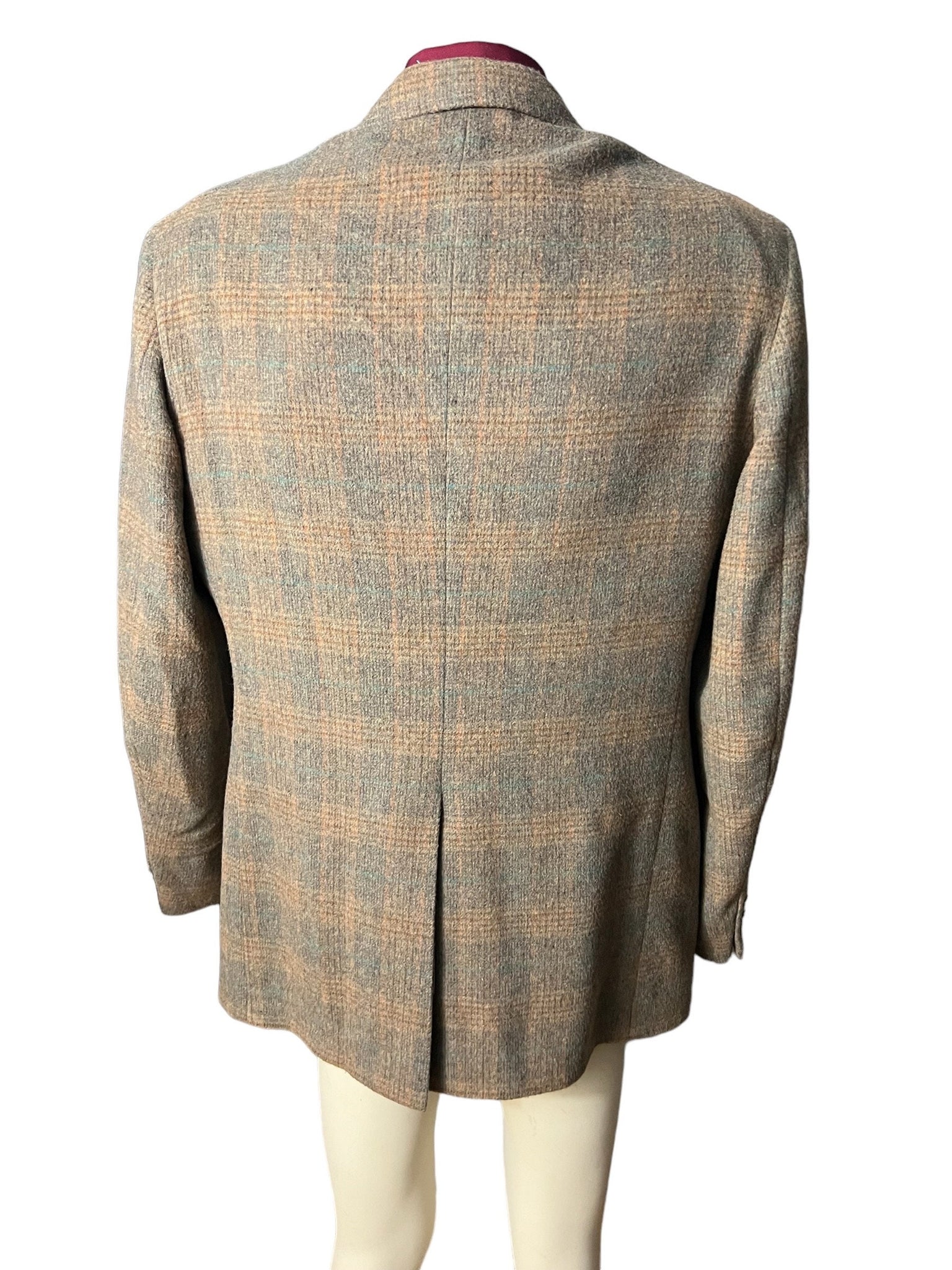 Vintage wool plaid suit jacket 44 Laughton Hunter