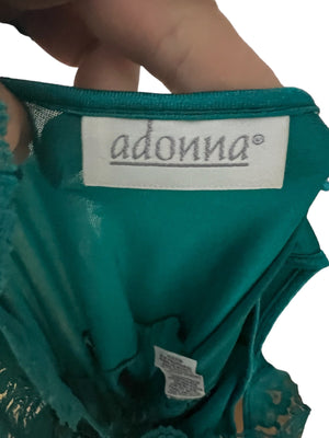 Vintage green 80's nightgown Xl Adonna