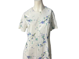 Vintage 70's blue floral dress L